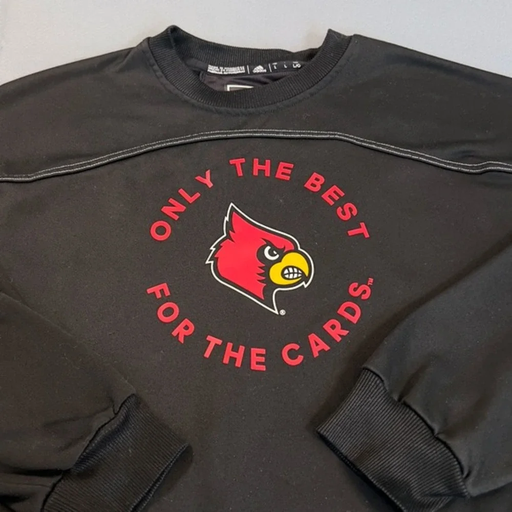 Adidas Louisville Cardinals Player Issued Mens Large Pullover Crewneck NCAA‎